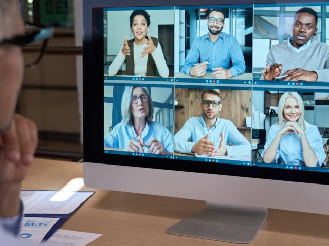 image of someone at a computer on a video conference