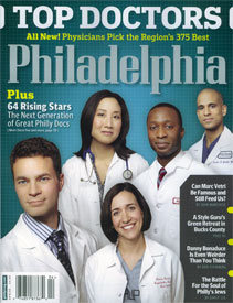 Dr. Clarisa Gracia, featured on the cover (lower-center) of the magazine, was voted one of the top doctors under 40 in the area for her work in oncofertility.