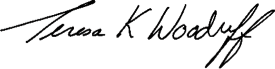 Teresa K Woodruff Signature